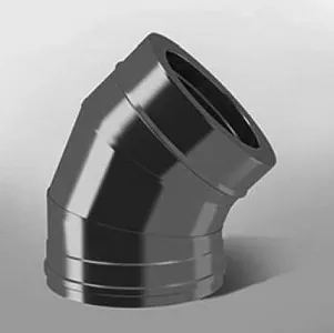 отвод от-р 45* 316, 0,5/304, 0,5 d 150/210 с хомутом на замке картинка анонса te-plo.ru